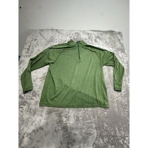 Reebok Play Dry Shirt Men's Size XL Green Lightweight 1/4 Zip High Collar EUC